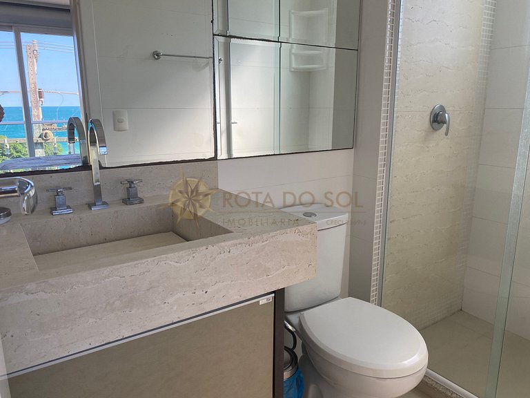 Apartamento para alugar em Bombinhas com piscina e vista mar
