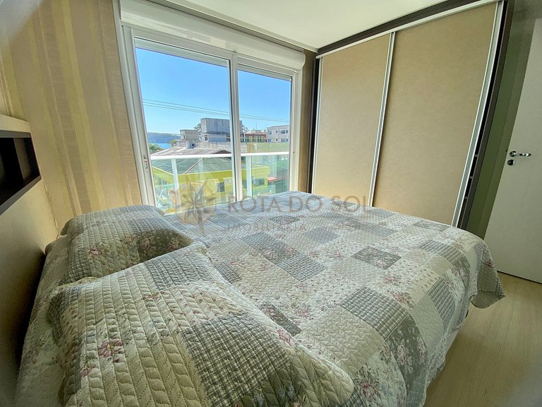 Apartamento para alugar em Bombinhas com piscina e vista mar