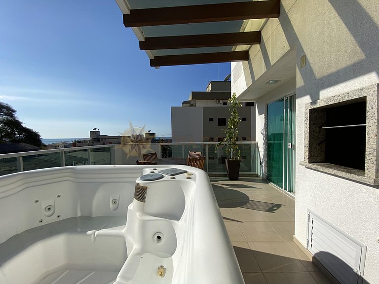 Cobertura duplex com suítes, 02 vagas, com jacuzzi Bombinhas
