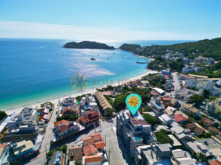 Para curtir Bombinhas a pé! Apartamento no Bahia Azul.