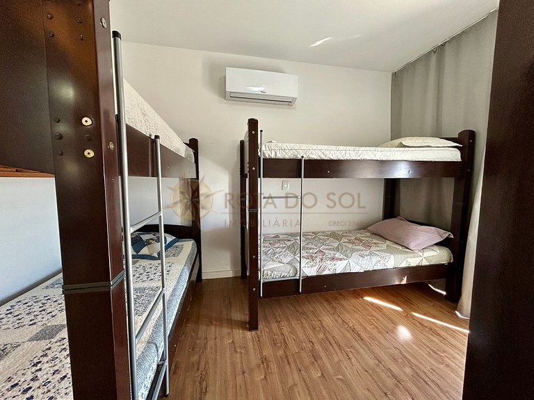 Apartamento para alugar com banheira e vista mar Bombinhas.