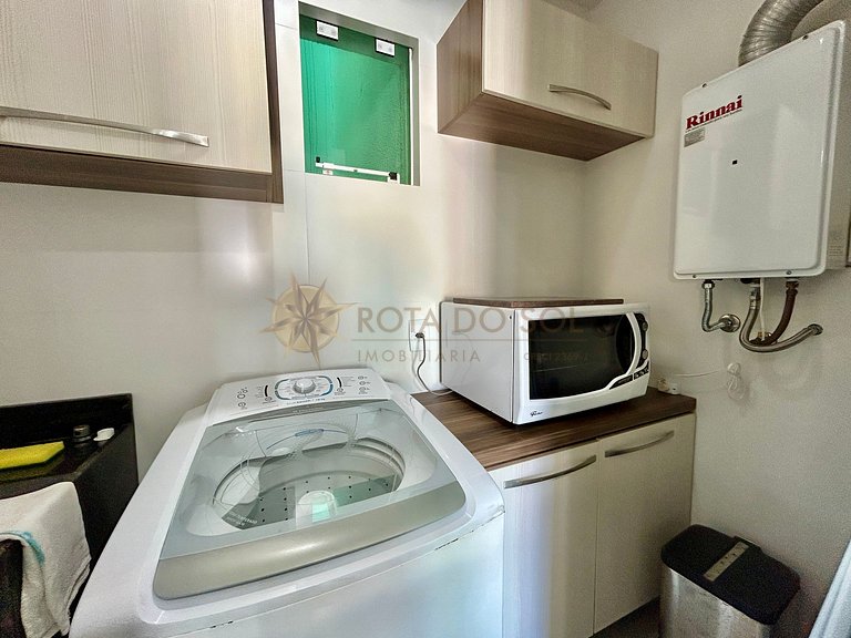 Apartamento para alugar com banheira e vista mar Bombinhas.