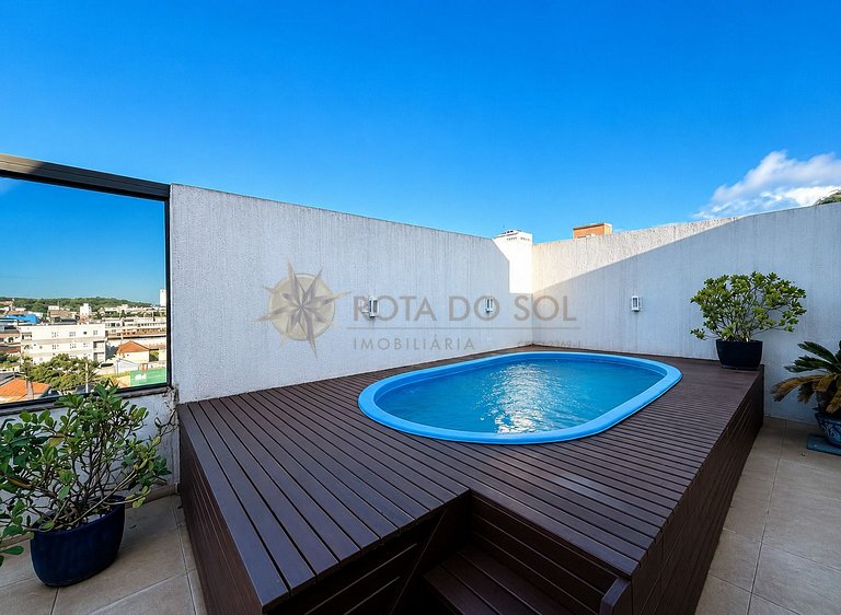 Apartamento de Cobertura 2 quartos com piscina em Bombinhas