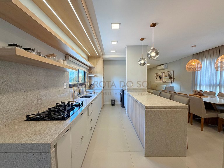 Férias em família lindo apartamento de 3 suítes em Bombinhas