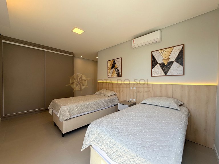 Férias em família lindo apartamento de 3 suítes em Bombinhas