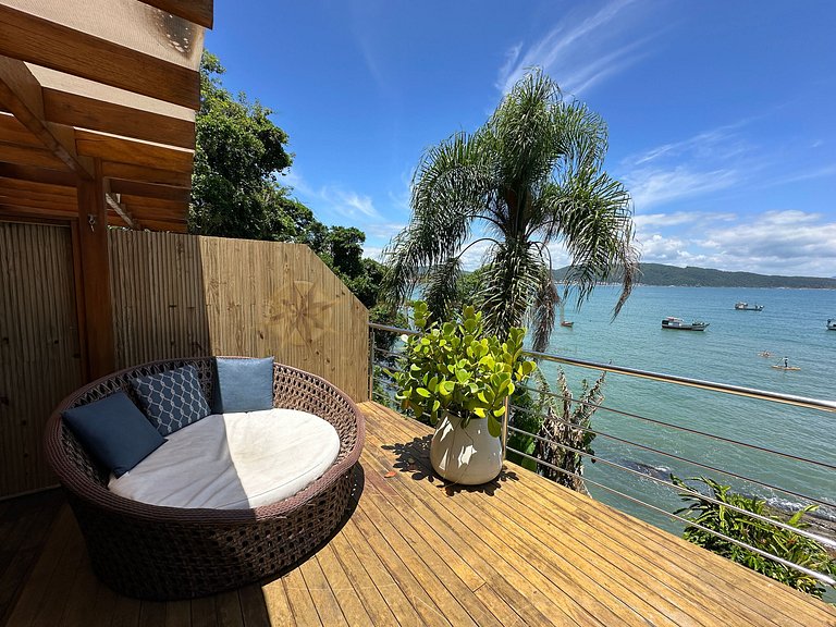 Triplex para 10 pessoas frente ao mar em Bombinhas, Lagoinha